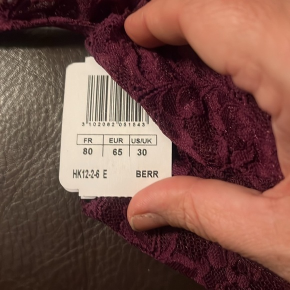 Aubade Paris Comfort Underwire Triangle Lace Bra Adjustable Lightly Lined Sz 30 - Picture 10 of 12